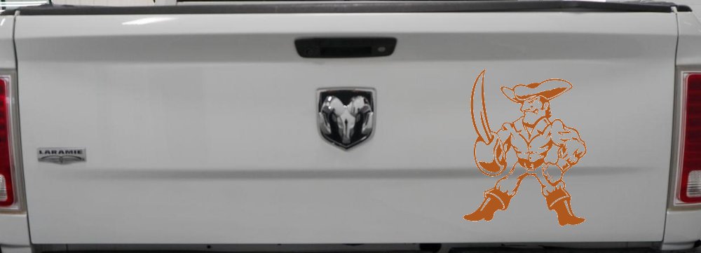Pirate With Sword Car or Truck Window Decal Sticker