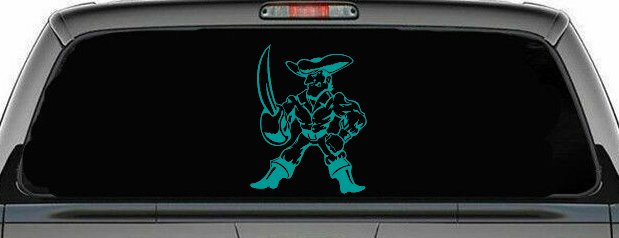 Pirate With Sword Car or Truck Window Decal Sticker