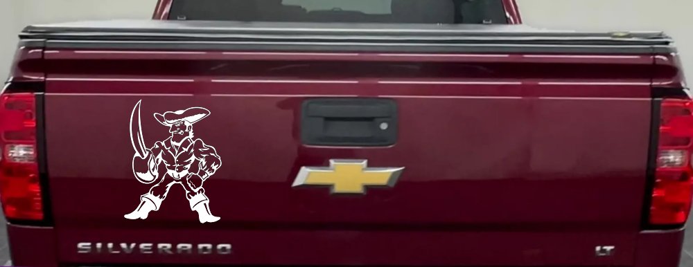Pirate With Sword Car or Truck Window Decal Sticker