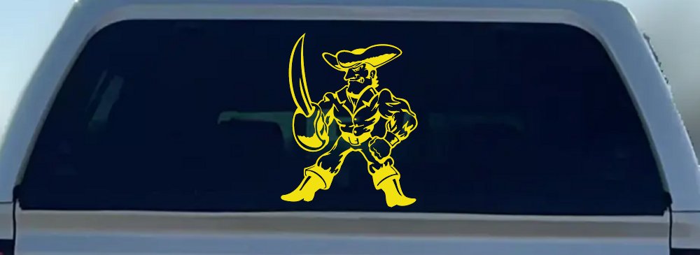 Pirate With Sword Car or Truck Window Decal Sticker