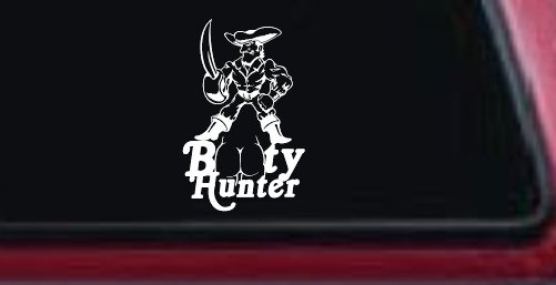 Pirate Booty Hunter Funny Car or Truck Window Decal Sticker