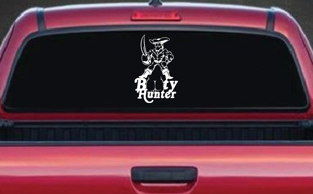 Pirate Booty Hunter Funny Car or Truck Window Decal Sticker