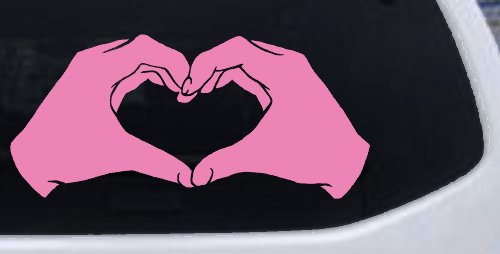 Hands In Shape Of Heart Love Car or Truck Window Decal Sticker