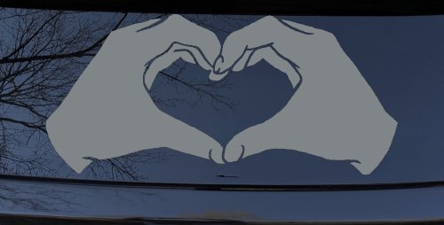 Hands In Shape Of Heart Love Car or Truck Window Decal Sticker