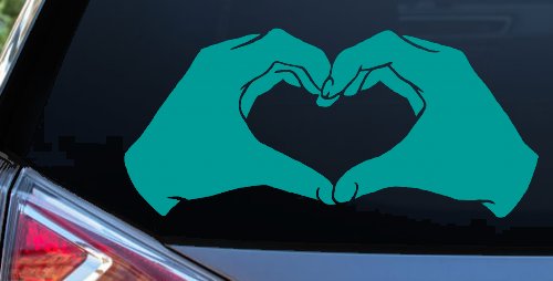 Hands In Shape Of Heart Love Car or Truck Window Decal Sticker