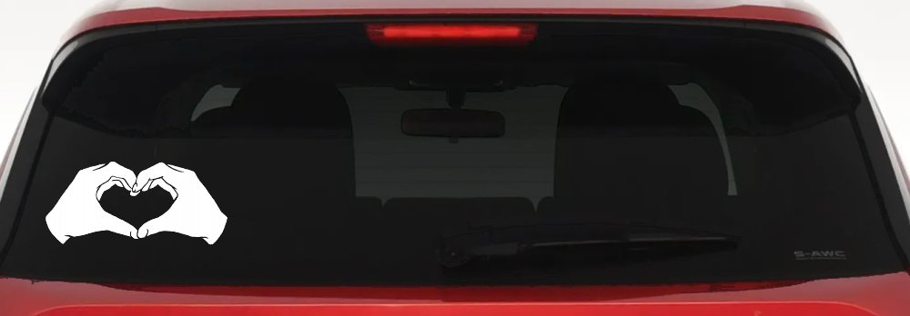 Hands In Shape Of Heart Love Car or Truck Window Decal Sticker