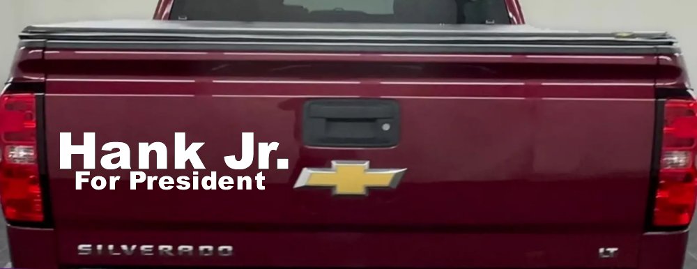 Hank Jr For President Country Car or Truck Window Decal Sticker