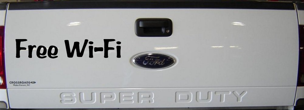 Free WiFi Window Decal for Business Storefronts & Vehicles (Black)