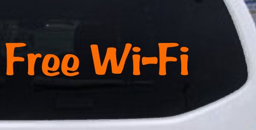 Free Wi-Fi Store Window Lettering Business Car or Truck Window Decal Sticker