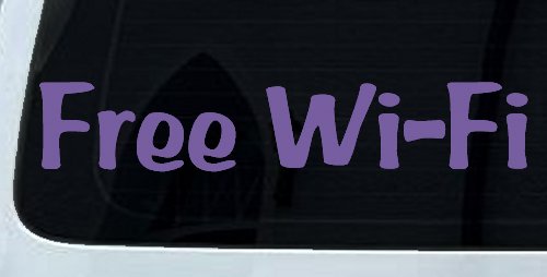 Free Wi-Fi Store Window Lettering Business Car or Truck Window Decal Sticker