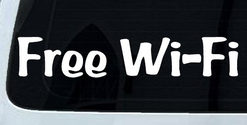 Free Wi-Fi Store Window Lettering Business Car or Truck Window Decal Sticker