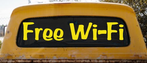 Free Wi-Fi Store Window Lettering Business Car or Truck Window Decal Sticker
