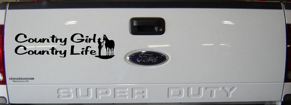 Country Girl Country Life With Horse Car or Truck Window Decal Sticker