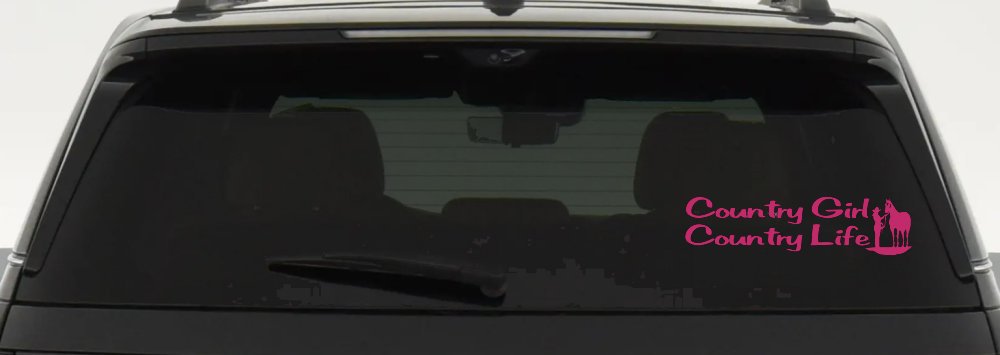Country Girl Country Life With Horse Car or Truck Window Decal Sticker