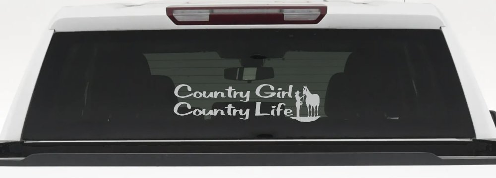 Country Girl Country Life With Horse Car or Truck Window Decal Sticker