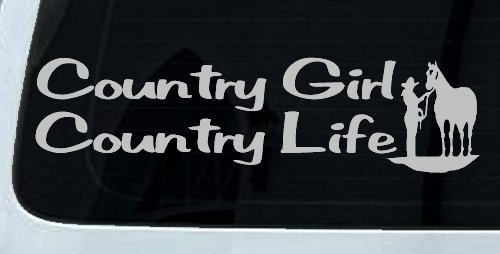 Country Girl Country Life With Horse Car or Truck Window Decal Sticker