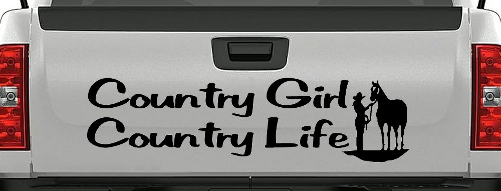 Country Girl Country Life With Horse Car or Truck Window Decal Sticker
