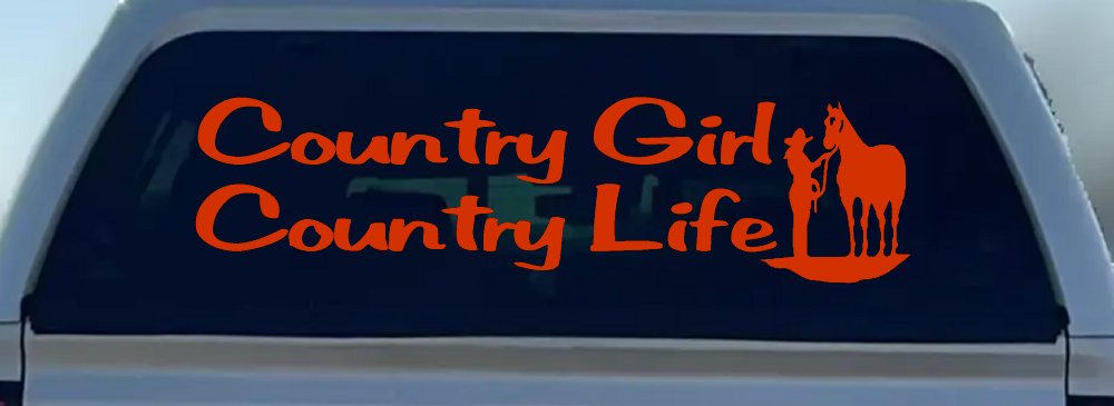 Country Girl Country Life With Horse Car or Truck Window Decal Sticker