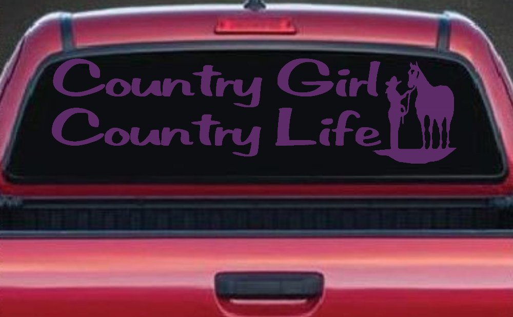Country Girl Country Life With Horse Car or Truck Window Decal Sticker