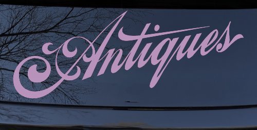 Antiques Swirl Store Window Lettering Business Car or Truck Window Decal Sticker