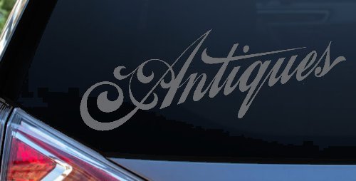 Antiques Swirl Store Window Lettering Business Car or Truck Window Decal Sticker