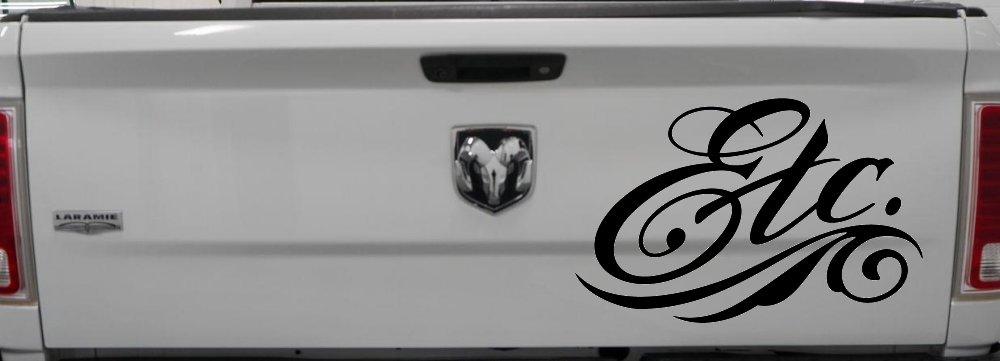 Ect. Swirly Business Window Lettering Sign Car or Truck Window Decal Sticker
