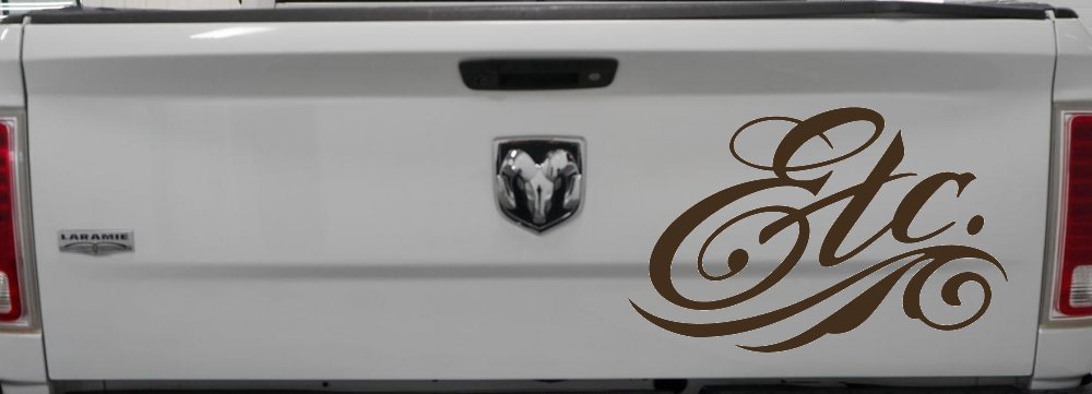 Ect. Swirly Business Window Lettering Sign Car or Truck Window Decal Sticker