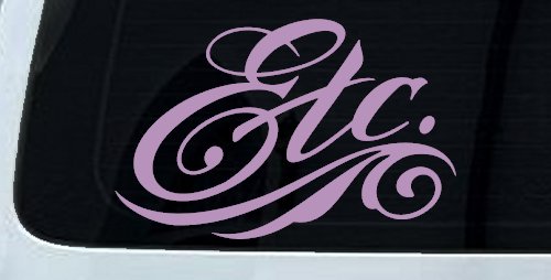 Ect. Swirly Business Window Lettering Sign Car or Truck Window Decal Sticker (Lilac)