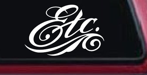 Ect. Swirly Business Window Lettering Sign Car or Truck Window Decal Sticker