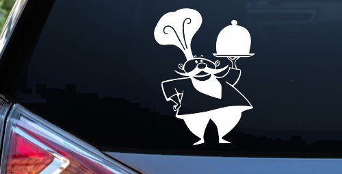 Italian Chef with Platter Business Window Lettering Sign Car or Truck Window Decal Sticker