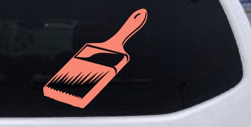 Painter Paint Brush Business Car or Truck Window Decal Sticker