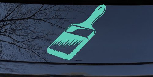Painter Paint Brush Business Car or Truck Window Decal Sticker (Mint)