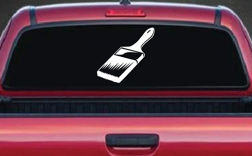 Painter Paint Brush Business Car or Truck Window Decal Sticker