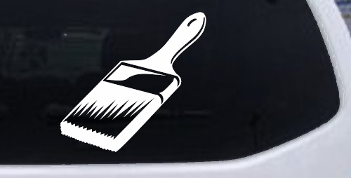Painter Paint Brush Business Car or Truck Window Decal Sticker