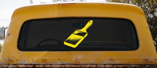 Painter Paint Brush Business Car or Truck Window Decal Sticker
