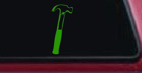 Builder Carpenter Contractor Hammer Business Window Lettering Sign Car or Truck Window Decal Sticker