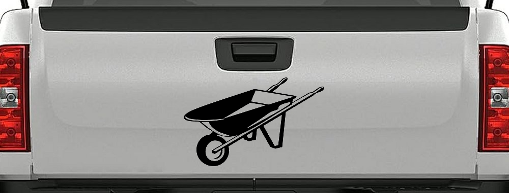 Contractor Landscape Wheelbarrow  Business Window Lettering Sign Car or Truck Window Decal Sticker