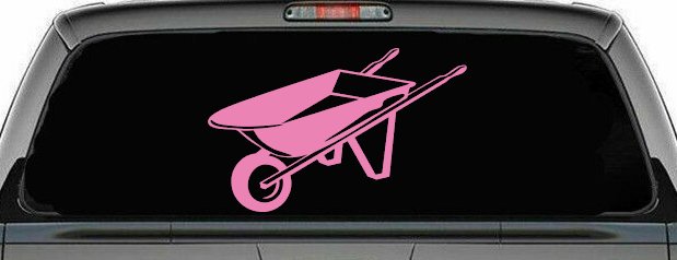 Contractor Landscape Wheelbarrow  Business Window Lettering Sign Car or Truck Window Decal Sticker