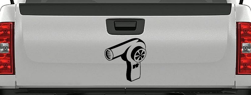 Cosmetology Hair Dryer Window Lettering Business Car or Truck Window Decal Sticker