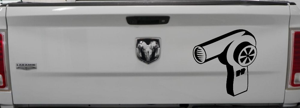 Hair Dryer Decal Cosmetology Business Windows Trucks Cars Vinyl Sticker (Black)