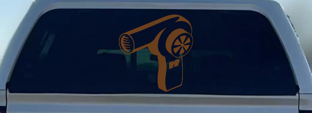 Cosmetology Hair Dryer Window Lettering Business Car or Truck Window Decal Sticker