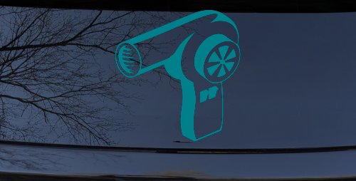 Cosmetology Hair Dryer Window Lettering Business Car or Truck Window Decal Sticker