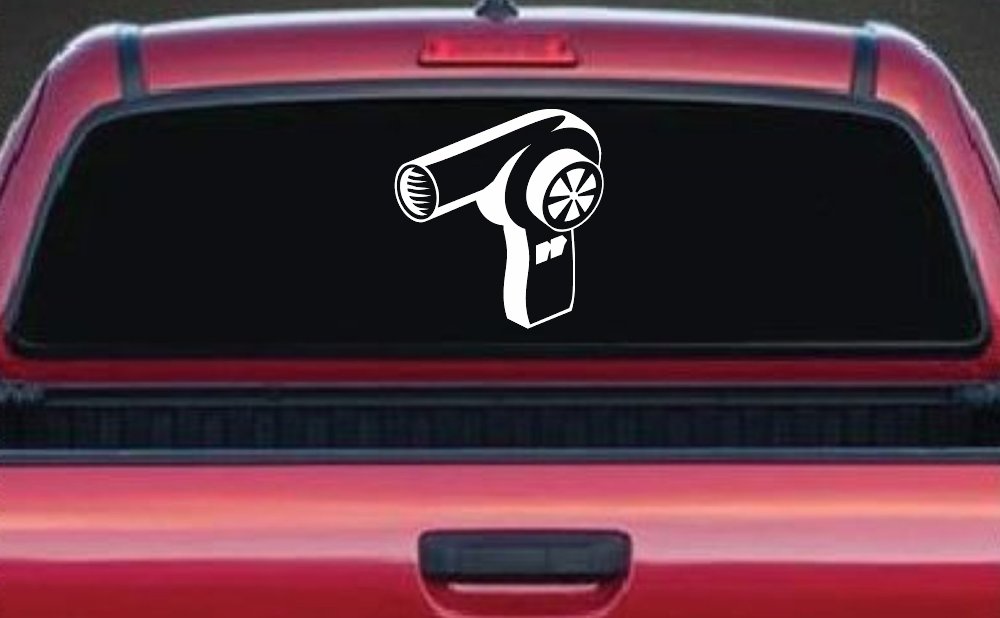 Cosmetology Hair Dryer Window Lettering Business Car or Truck Window Decal Sticker