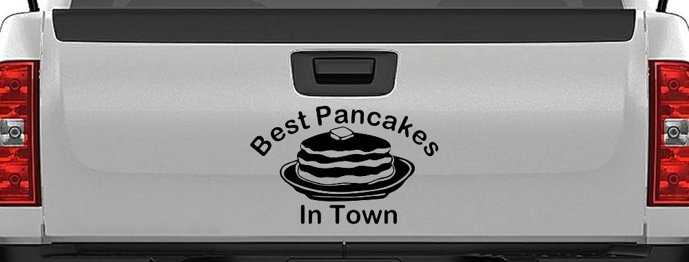 Best Pancakes in Town Restaurant Window Lettering Business Car or Truck Window Decal Sticker (Black)