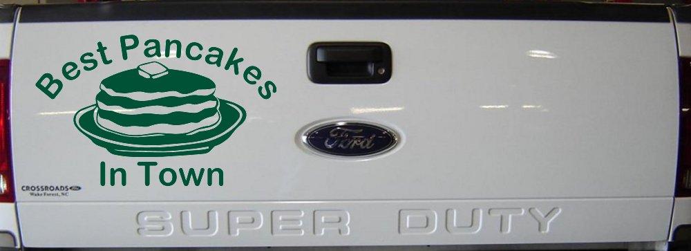 Best Pancakes in Town Restaurant Window Lettering Business Car or Truck Window Decal Sticker (Dark Green)