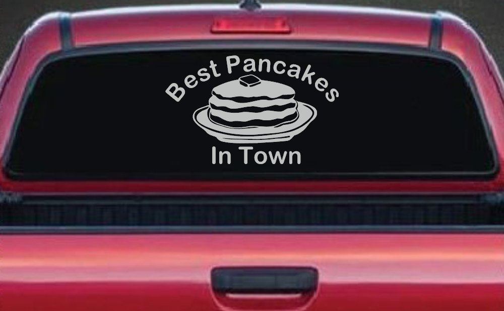 Best Pancakes in Town Restaurant Window Lettering Business Car or Truck Window Decal Sticker