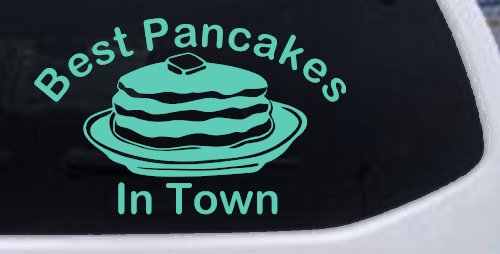 Best Pancakes in Town Restaurant Window Lettering Business Car or Truck Window Decal Sticker (Mint)