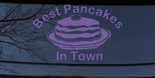 Best Pancakes in Town Restaurant Window Lettering Business Car or Truck Window Decal Sticker (Purple)
