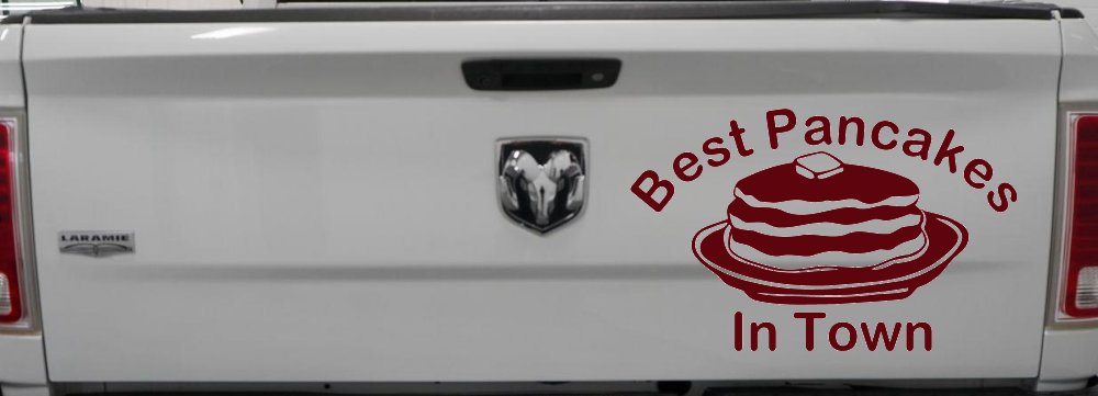 Best Pancakes Window Decal Restaurant Truck Vinyl Sticker (Purple Red)
