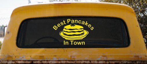 Best Pancakes in Town Restaurant Window Lettering Business Car or Truck Window Decal Sticker